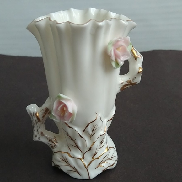 Nippon Yoko Boeki Accents Vintage Porcelain Vase By Nippon Yoko